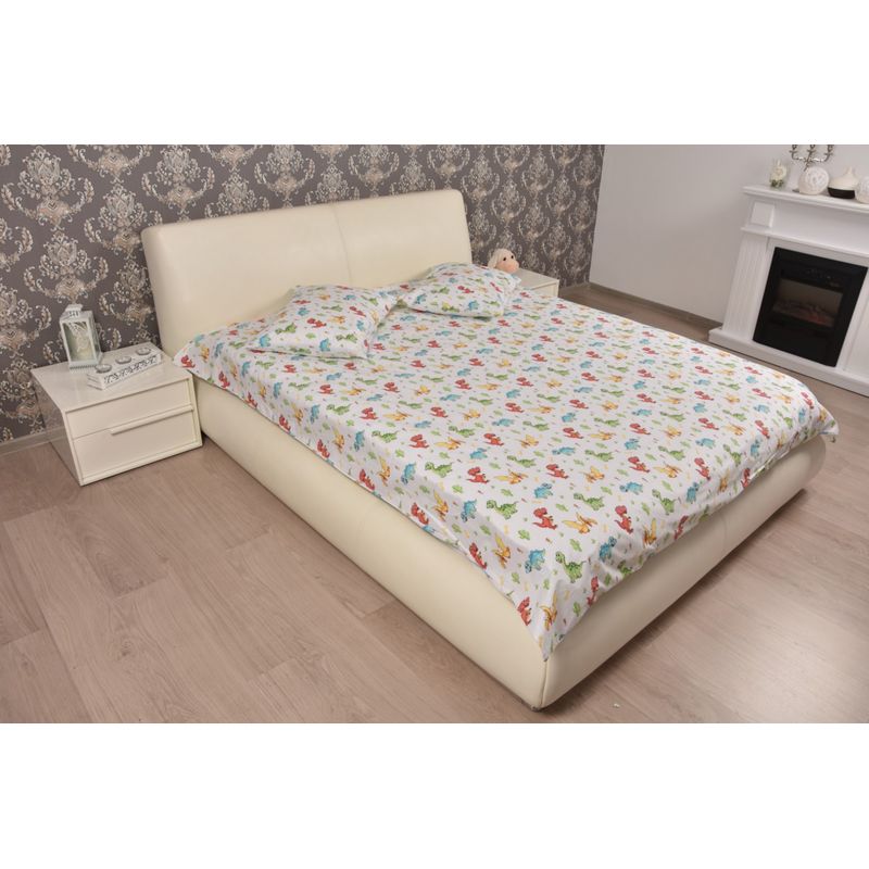 Casa si Gradina - Textile si covoare - Lenjerii de pat - Lenjerii copii - Lenjerie pat dublu bumbac 100% model dinozauri - Infinity.ro