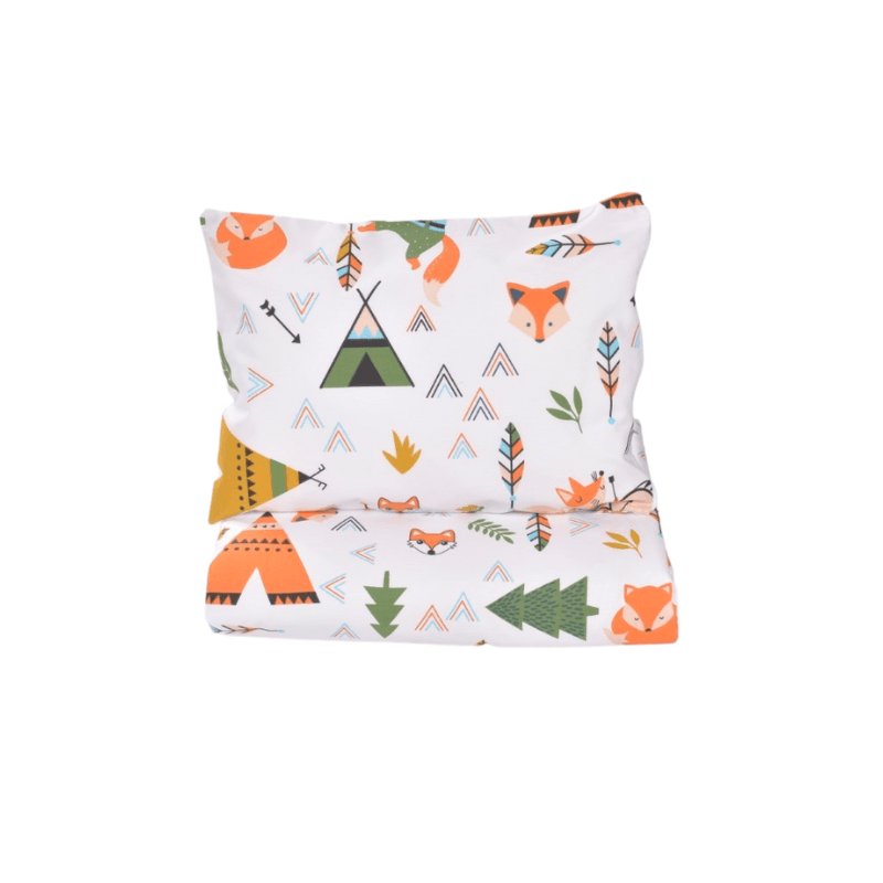 Casa si Gradina - Textile si covoare - Lenjerii de pat - Lenjerii copii - Set complet lenjerie 5 piese pentru patut incastrabil model animalute - Infinity.ro