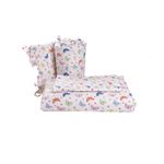 Casa si Gradina - Textile si covoare - Lenjerii de pat - Lenjerii copii - Set complet 7 piese lenjerie si aparatori patut 120x60 cm model Fluturasi - Infinity.ro
