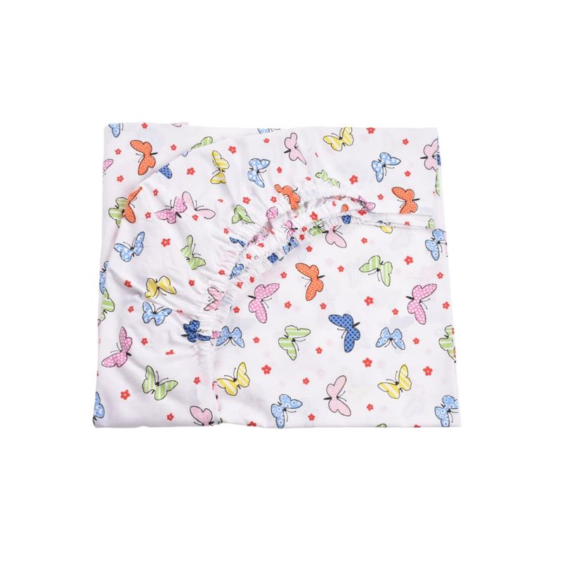 Casa si Gradina - Textile si covoare - Lenjerii de pat - Lenjerii copii - Set complet 7 piese lenjerie si aparatori patut 120x60 cm model Fluturasi - Infinity.ro
