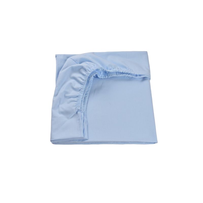 Casa si Gradina - Textile si covoare - Lenjerii de pat - Lenjerii copii - Set 2 cearsafuri patut 120x60 cm bumbac 100% alb blue + Protectie impermeabila - Infinity.ro