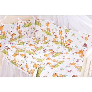 Lenjerie 6 piese patut 120x60 cm bumbac 100% model Caprioare