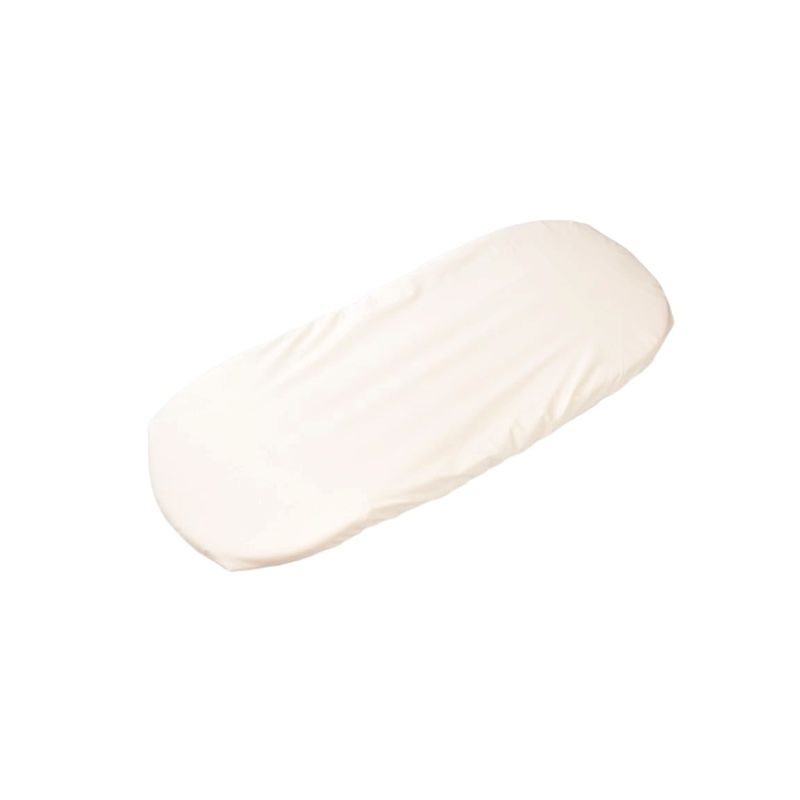 Casa si Gradina - Textile si covoare - Lenjerii de pat - Lenjerii copii - Set 2 cearsafuri cosulet si landou 72x30 cm bumbac 100% crem alb + protectie impermeabila - Infinity.ro