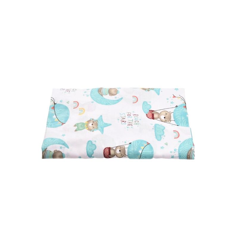 Casa si Gradina - Textile si covoare - Lenjerii de pat - Lenjerii copii - Cearsaf patut 120x60 cm bumbac 100% model ursuleti in balon - Infinity.ro