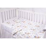 Casa si Gradina - Textile si covoare - Lenjerii de pat - Lenjerii copii - Lenjerie patut 120x60 cm, 3 piese bumbac 100% model iepurasi albastru - Infinity.ro