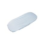 Casa si Gradina - Textile si covoare - Lenjerii de pat - Lenjerii copii - Set 2 cearsafuri cosulet si landou 72x30 cm bumbac 100% alb bleu + protectie impermeabila - Infinity.ro