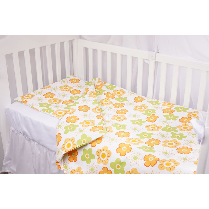 Casa si Gradina - Textile si covoare - Lenjerii de pat - Lenjerii copii - Lenjerie 6 piese patut 120x60 cm bumbac 100% model floricele - Infinity.ro