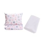 Casa si Gradina - Textile si covoare - Lenjerii de pat - Lenjerii copii - Lenjerie 3 piese model Ghemotoace+ Protectie impermeabila patut 120x60 cm - Infinity.ro