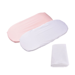 Casa si Gradina - Textile si covoare - Lenjerii de pat - Lenjerii copii - Set 2 cearsafuri cosulet si landou 72x30 cm bumbac 100% alb roz+ protectie impermeabila - Infinity.ro