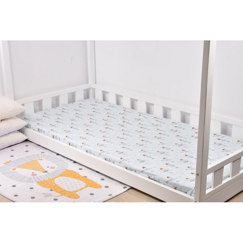 Casa si Gradina - Textile si covoare - Lenjerii de pat - Lenjerii copii - Cearsaf pat bumbac 100% model balerine mici  90x200x10 cm - Infinity.ro