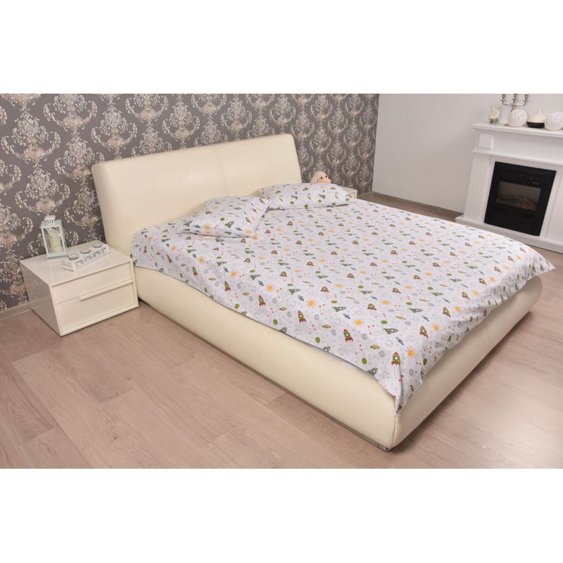 Casa si Gradina - Textile si covoare - Lenjerii de pat - Lenjerii copii - Lenjerie pat dublu bumbac 100% model rachete - Infinity.ro