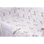 Casa si Gradina - Textile si covoare - Lenjerii de pat - Lenjerii copii - Set complet 7 piese lenjerie si aparatori patut 120x60 cm bumbac 100% model iepurasi albastru - Infinity.ro