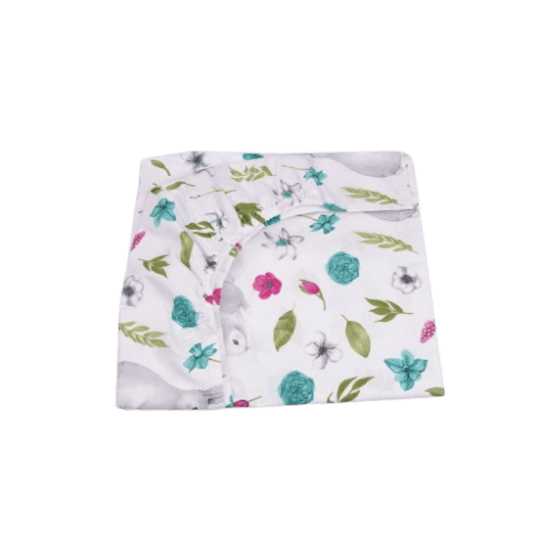 Casa si Gradina - Textile si covoare - Lenjerii de pat - Lenjerii copii - Lenjerie patut 120x60 cm, 3 piese bumbac 100% model iepurasi si flori - Infinity.ro