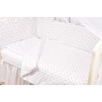 Casa si Gradina - Textile si covoare - Lenjerii de pat - Lenjerii copii - Set complet 7 piese lenjerie si aparatori patut 120x60 cm bumbac 100% model Inimioare - Infinity.ro