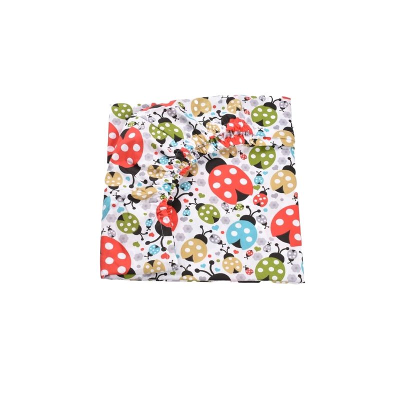 Casa si Gradina - Textile si covoare - Lenjerii de pat - Lenjerii copii - Set 2 cearsafuri patut 120x60 cm  bumbac 100% alb buburuze - Infinity.ro