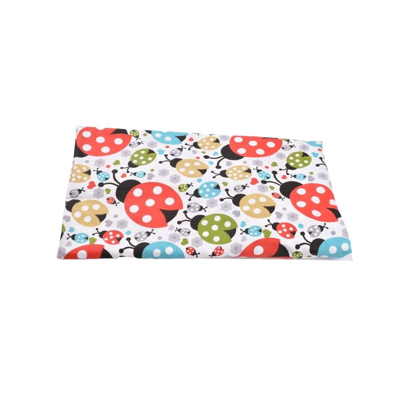 Casa si Gradina - Textile si covoare - Lenjerii de pat - Lenjerii copii - Set 2 cearsafuri patut 120x60 cm  bumbac 100% alb buburuze - Infinity.ro