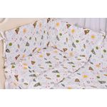 Casa si Gradina - Textile si covoare - Lenjerii de pat - Lenjerii copii - Set complet 7 piese lenjerie si aparatori patut 120x60 cm model Rachete - Infinity.ro