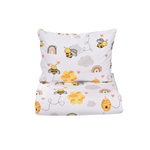 Casa si Gradina - Textile si covoare - Lenjerii de pat - Lenjerii copii - Set complet lenjerie 5 piese pentru patut incastrabil model albinute - Infinity.ro