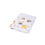 Casa si Gradina - Textile si covoare - Pături și cuverturi - Paturici copii - Paturica model Albinute si plus minky alb 80x80 cm - Infinity.ro