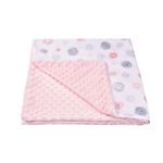 Casa si Gradina - Textile si covoare - Pături și cuverturi - Paturici copii - Paturica model ghemotoace si plus minky roz pal 80x80 cm - Infinity.ro
