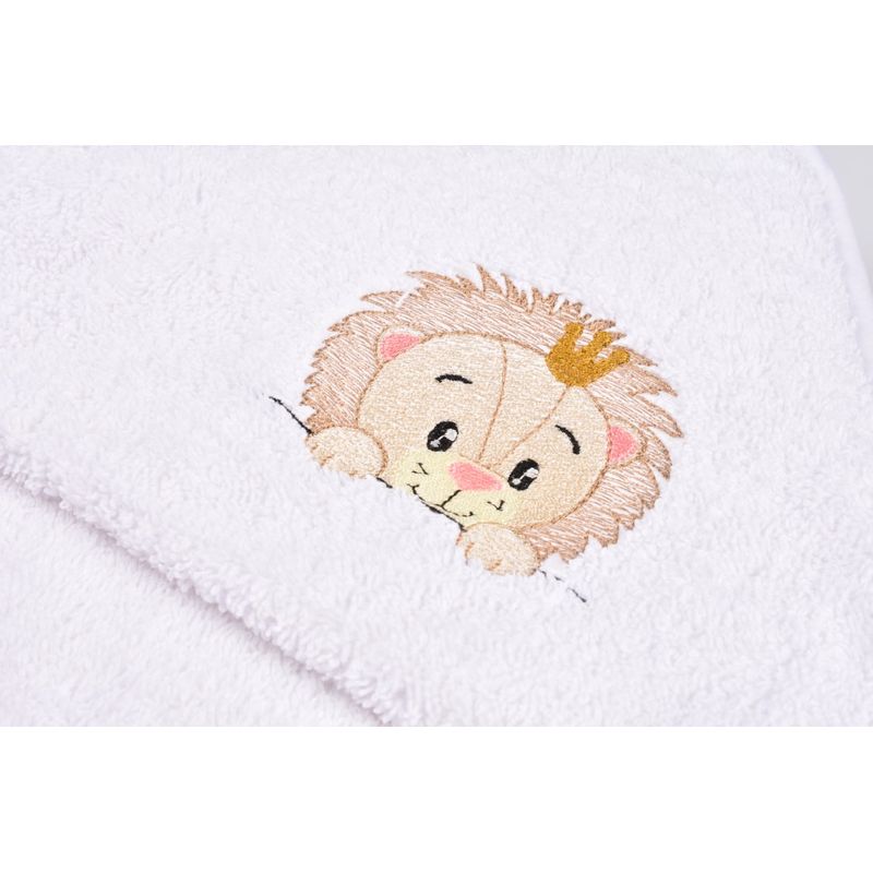 Jucarii, Copii si Bebe - Igiena si ingrijire - Baia bebelusului - Prosoape si halate de baie copii - Prosop de baie bumbac 100% Leu 75x75 cm - Infinity.ro