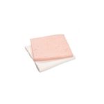 Casa si Gradina - Textile si covoare - Pături și cuverturi - Paturici copii - Set 2 museline bumbac organic alb si roz cu bulinute 80x80 cm - Infinity.ro