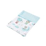 Casa si Gradina - Textile si covoare - Pături și cuverturi - Paturici copii - Paturica model ursuleti si plus minky bleu 80x80 cm - Infinity.ro