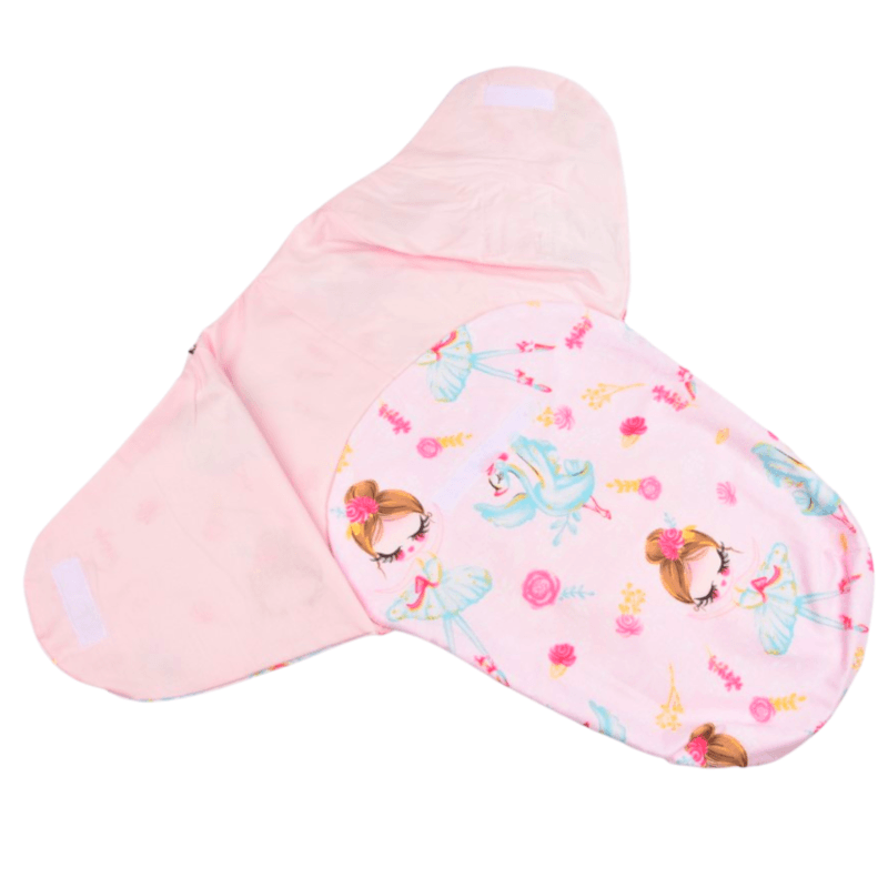 Casa si Gradina - Textile si covoare - Pături și cuverturi - Saci de dormit copii - Sistem de infasat bumbac 100% model balerine si lebede - Infinity.ro