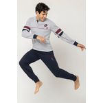 Fashion, accesorii si bijuterii - Barbati - Lenjerie si pijamale barbati - Pijamale barbati - Pijamale lungi pentru barbati Lotto LP2118 2XL INTL, Gri | Albastru - Infinity.ro