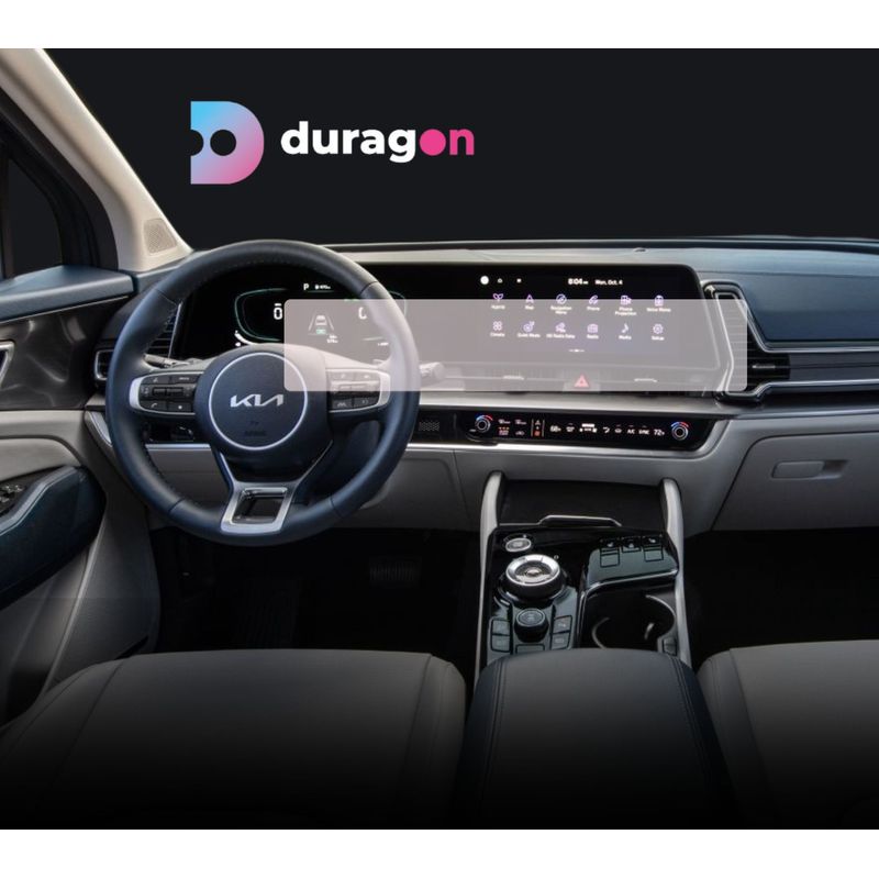Auto si Moto - Piese auto si accesorii - Interior auto - Bord si accesorii - Folie protectie navigatie Kia Sportage 2021+, Duragon, protectie display , silicon transparent, kit instalare - Infinity.ro