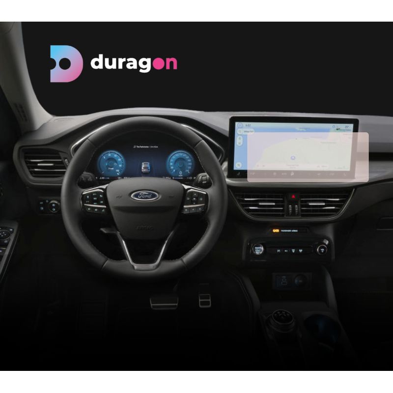 Auto si Moto - Piese auto si accesorii - Interior auto - Bord si accesorii - Folie protectie navigatie Ford Kuga 2024+, Duragon, protectie display, silicon transparent, kit instalare - Infinity.ro