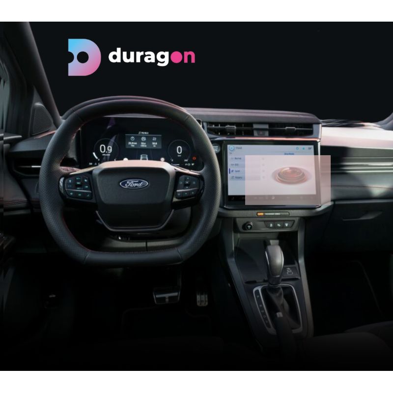 Auto si Moto - Electronice auto - Accesorii electronice auto - Folie protectie navigatie Ford Puma 2024+, Duragon, protectie display, silicon transparent, kit instalare - Infinity.ro
