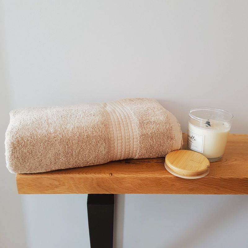 Casa si Gradina - Textile si covoare - Textile baie - Prosoape - Prosop baie Rise Jacquard - 100% Bumbac, 50x90 cm, 500g/mp, bej - Infinity.ro