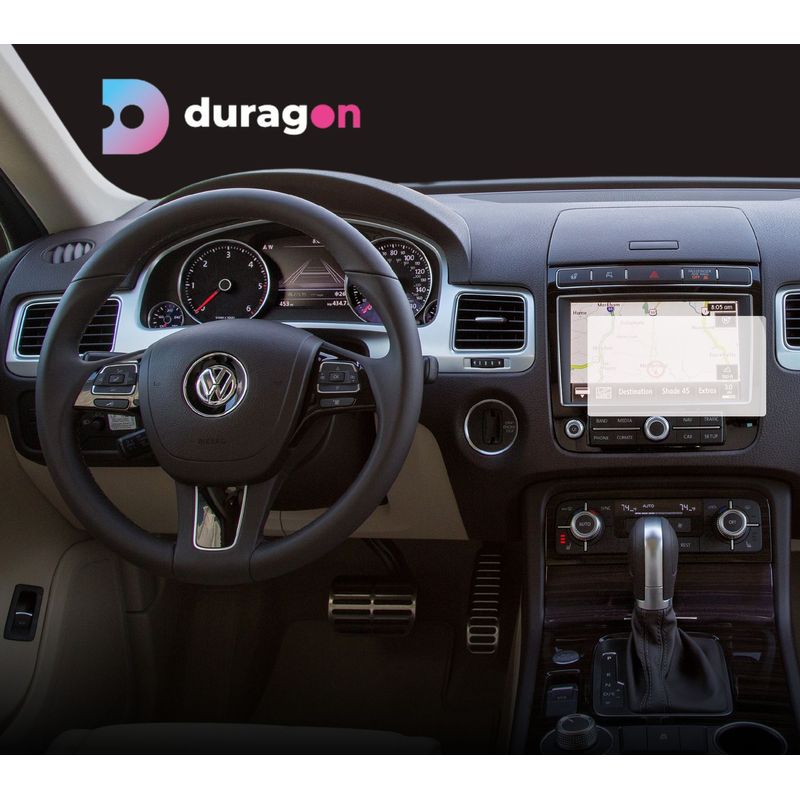 Auto si Moto - Piese auto si accesorii - Interior auto - Bord si accesorii - Folie protectie navigatie Volkswagen Touareg 2014-2019, Duragon, protectie display, silicon transparent, kit instalare - Infinity.ro