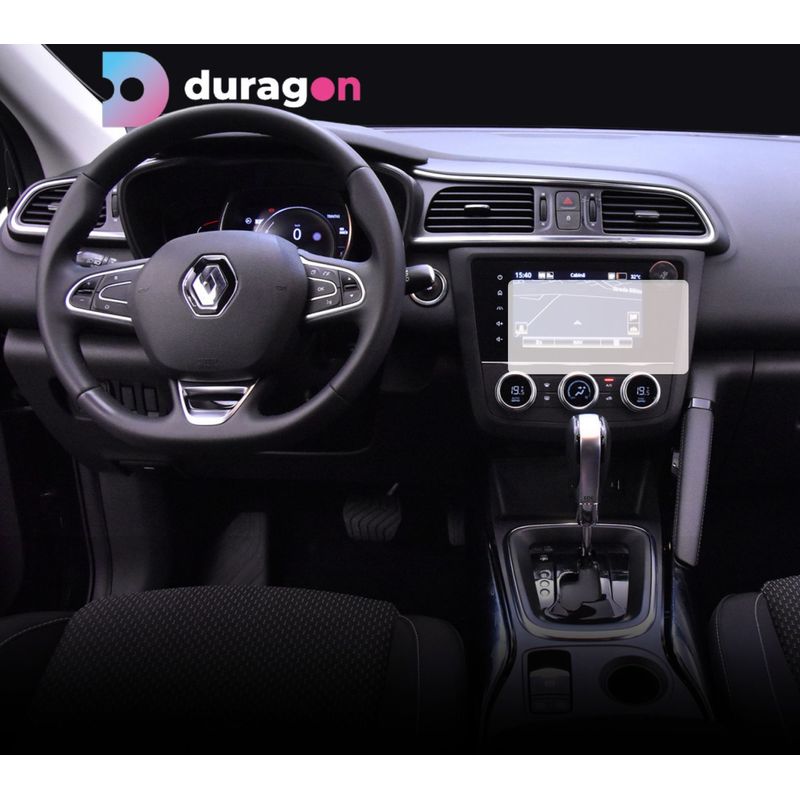 Auto si Moto - Electronice auto - Accesorii electronice auto - Folie protectie navigatie Renault Kadjar 2018+, Duragon, protectie display, silicon transparent, kit instalare - Infinity.ro