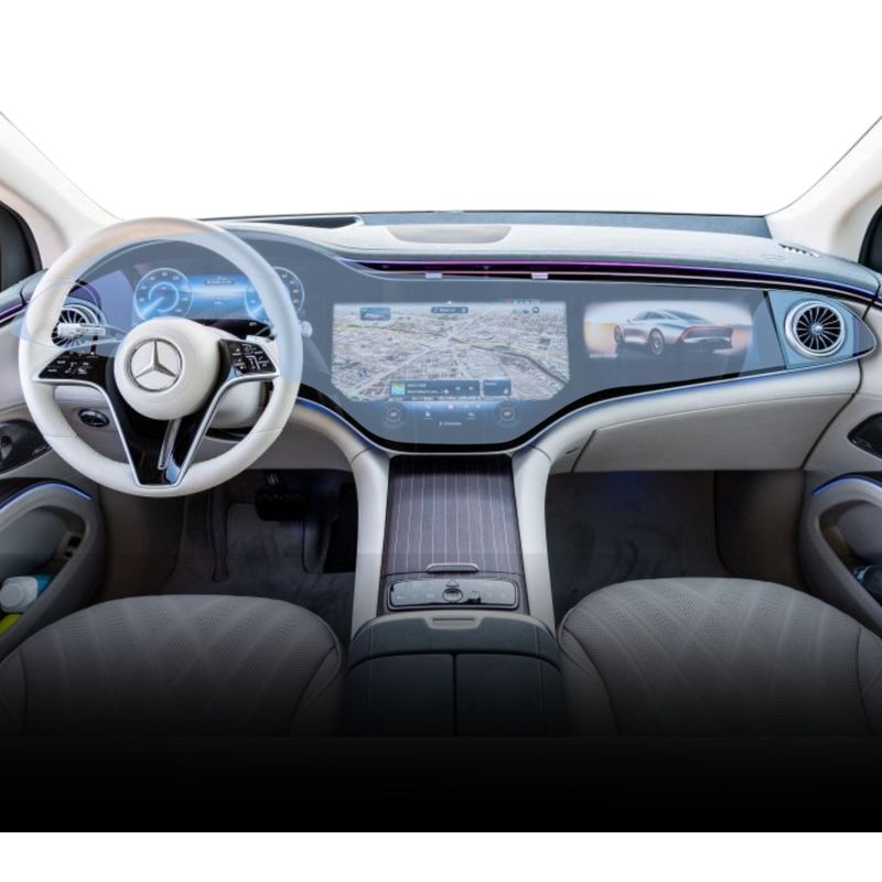 Auto si Moto - Electronice auto - Accesorii electronice auto - Folie protectie navigatie Mercedes Benz EQS 2024+, Duragon, protectie display, silicon transparent, kit instalare - Infinity.ro