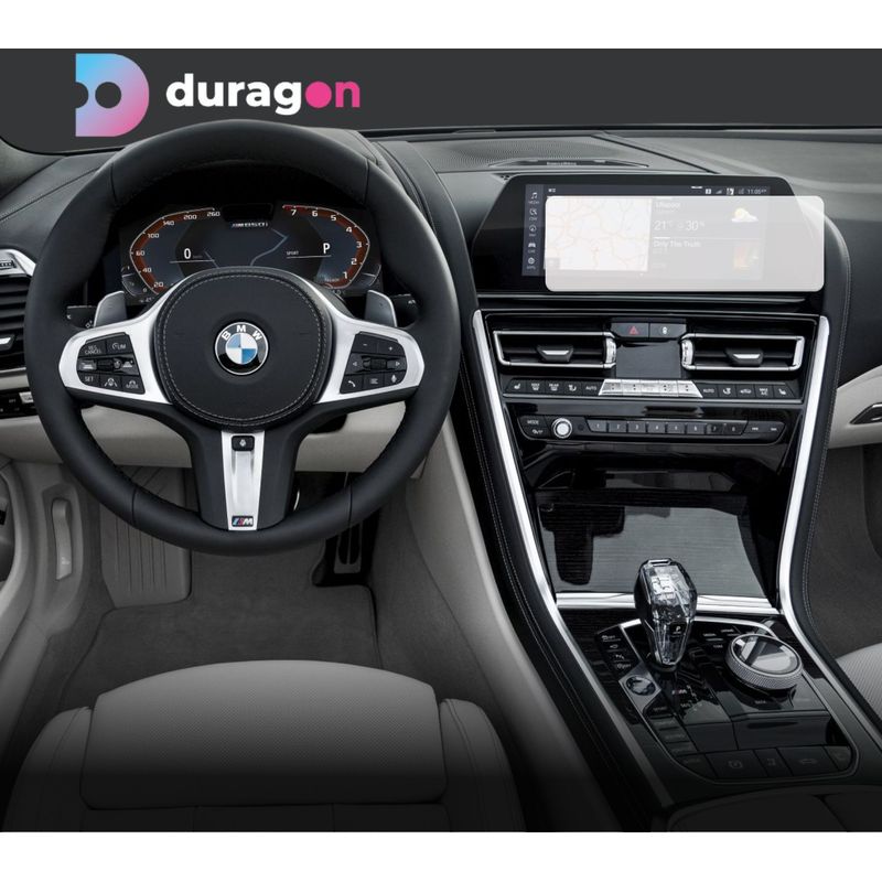 Auto si Moto - Piese auto si accesorii - Interior auto - Bord si accesorii - Folie protectie navigatie BMW Seria 8 2018-2022, Duragon, protectie display, silicon transparent, kit instalare - Infinity.ro