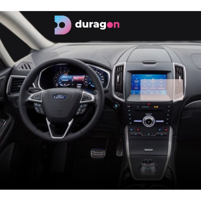 Auto si Moto - Electronice auto - Accesorii electronice auto - Folie protectie navigatie Ford Galaxy 2019+, Duragon, protectie display, silicon transparent, kit instalare - Infinity.ro