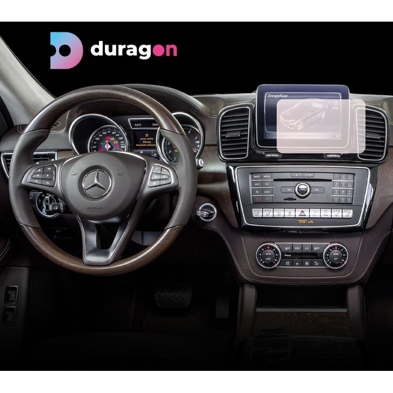 Auto si Moto - Piese auto si accesorii - Interior auto - Bord si accesorii - Folie protectie navigatie Mercedes Benz GLE (W166) 2015-2019, Duragon, , silicon transparent, kit instalare - Infinity.ro