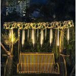 Casa si Gradina - Corpuri si surse de iluminat - Iluminat exterior - Instalatii luminoase exterior - Set cu 2 Instalatii Luminoase Craciun cu 8 Meteori, 4m Lungime Instalatie, 80 cm Lungime - Infinity.ro