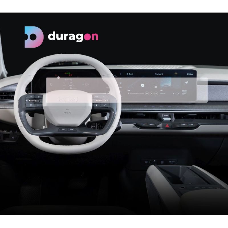Auto si Moto - Piese auto si accesorii - Interior auto - Bord si accesorii - Folie protectie navigatie Kia EV9 2023+, Duragon, protectie display silicon mat, anti-amprenta, Kit instalare - Infinity.ro