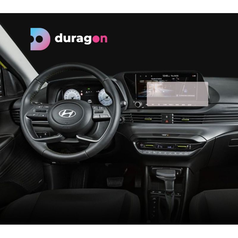Auto si Moto - Electronice auto - Accesorii electronice auto - Folie protectie navigatie Hyundai i20 2023+, Duragon, protectie display, silicon transparent, kit instalare - Infinity.ro