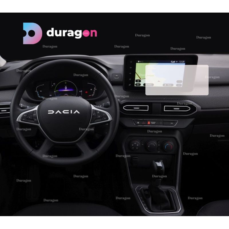 Auto si Moto - Piese auto si accesorii - Interior auto - Bord si accesorii - Folie protectie navigatie Dacia Jogger 2020-2022, Duragon, protectie display, silicon transparent, kit instalare - Infinity.ro
