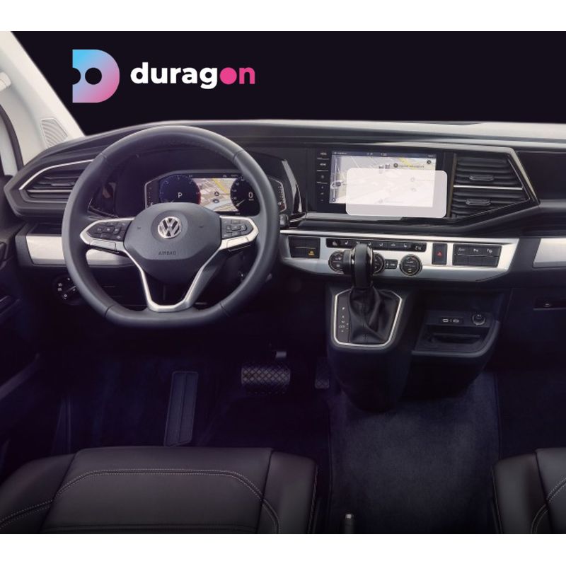Auto si Moto - Electronice auto - Accesorii electronice auto - Folie protectie navigatie Volkswagen Multivan 2019-2021, Duragon, protectie display, silicon transparent, kit instalare - Infinity.ro