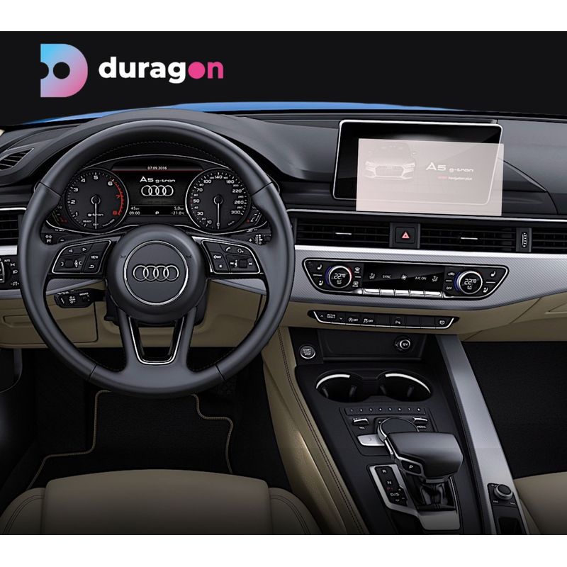 Auto si Moto - Electronice auto - Accesorii electronice auto - Folie protectie navigatie Audi A5 Sportback 2019-2024, Duragon, protectie display, silicon transparent, kit instalare - Infinity.ro