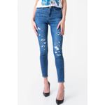 Fashion, accesorii si bijuterii - Femei - Imbracaminte femei - Pantaloni femei - Blugi skinny dama guess W2RA46 W34-L29 US Albastru - Infinity.ro
