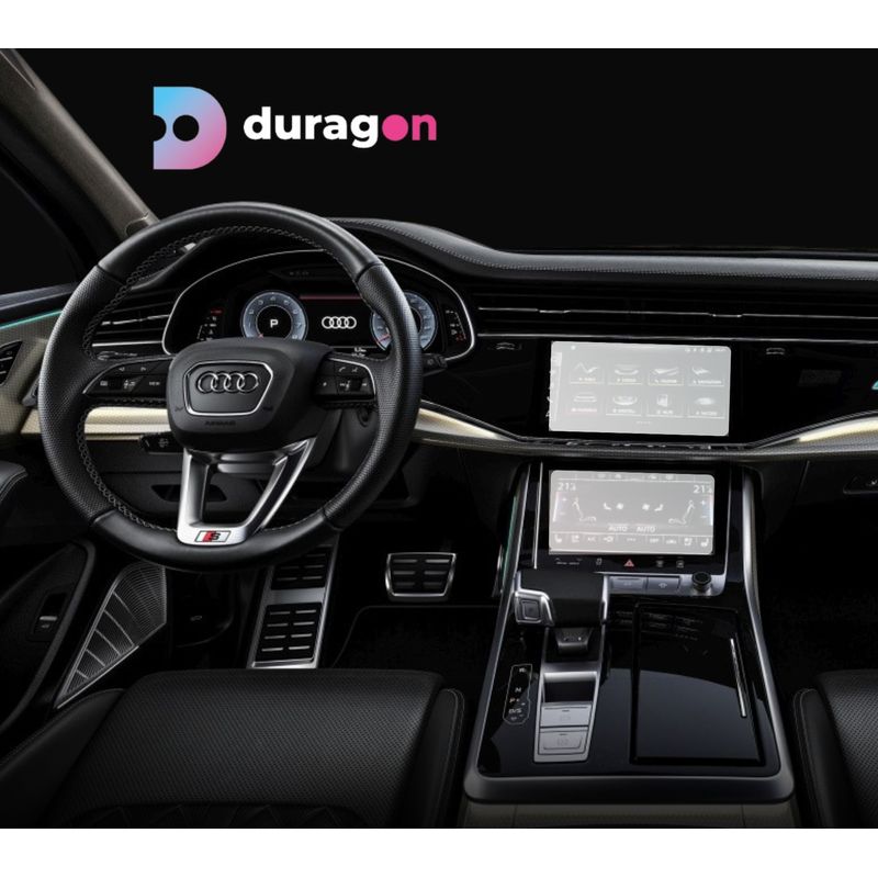 Auto si Moto - Piese auto si accesorii - Interior auto - Bord si accesorii - Folie protectie navigatie Audi Q7 2024+, Duragon, protectie display si Display AC, silicon transparent, kit instalare - Infinity.ro