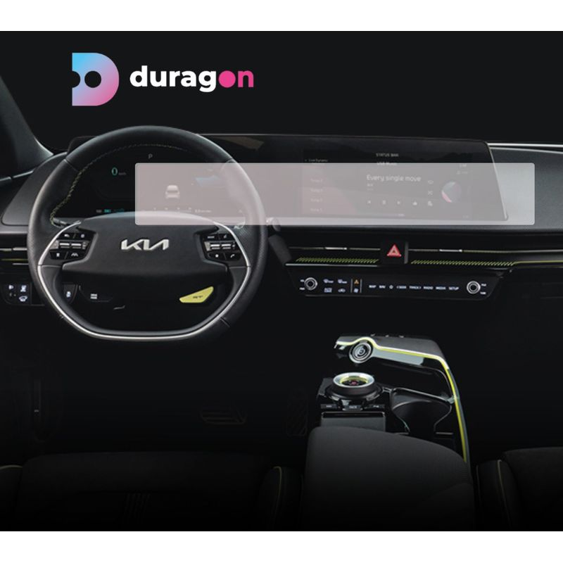 Auto si Moto - Piese auto si accesorii - Interior auto - Bord si accesorii - Folie protectie navigatie Kia EV6 GT 2021+, Duragon, protectie display silicon mat, anti-amprenta, Kit instalare - Infinity.ro