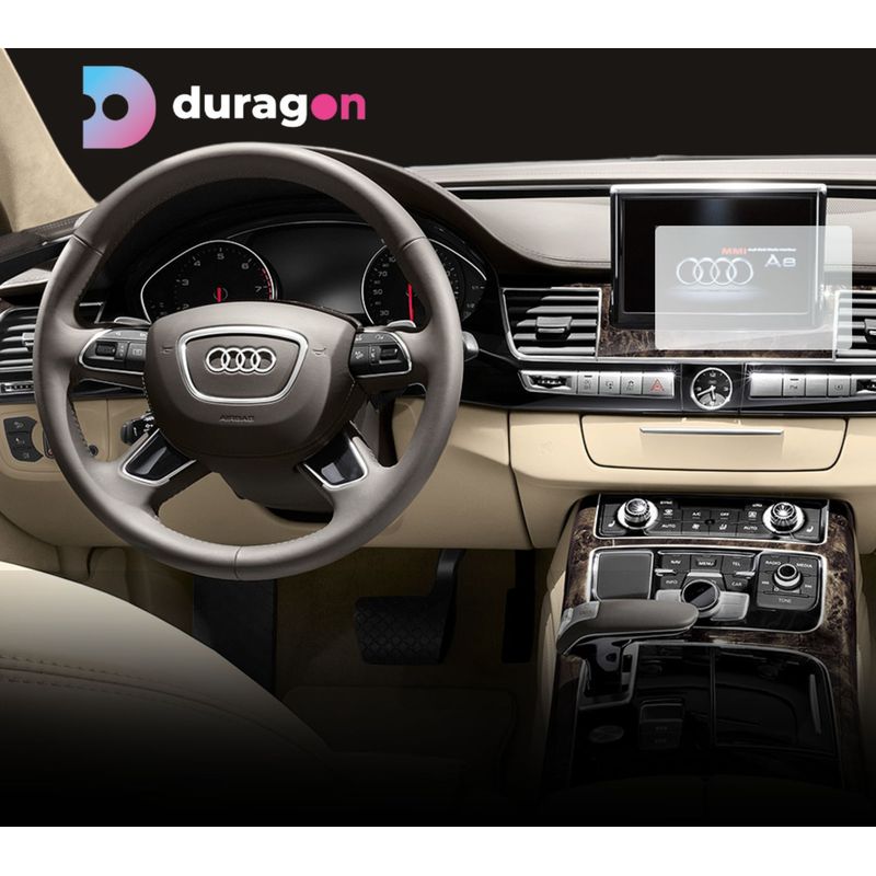 Auto si Moto - Piese auto si accesorii - Interior auto - Bord si accesorii - Folie protectie navigatie Audi A8 (D4) 2013-2017, Duragon, protectie display, silicon transparent, kit instalare - Infinity.ro