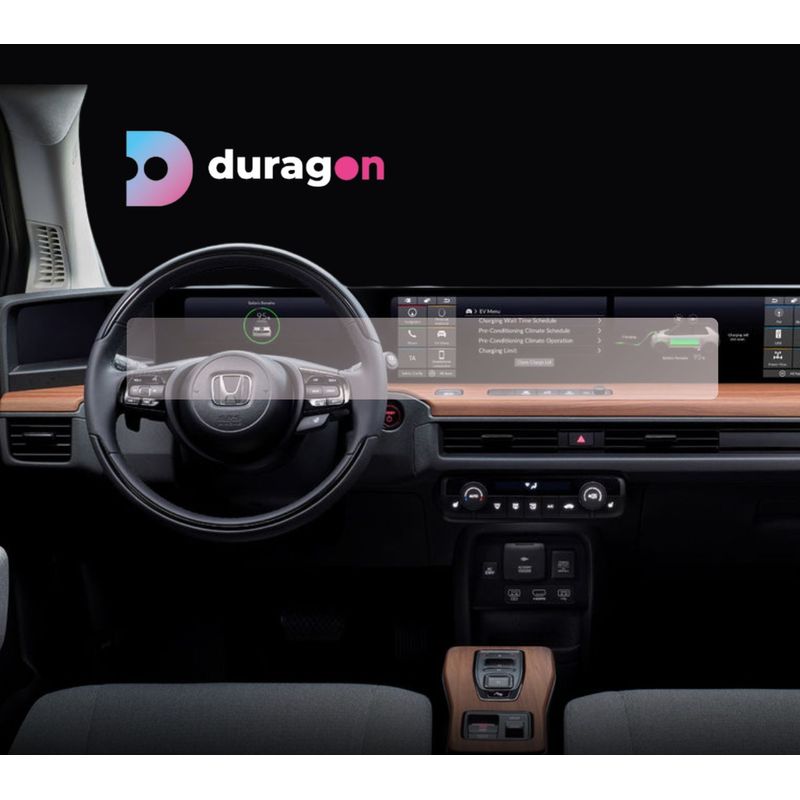Auto si Moto - Electronice auto - Accesorii electronice auto - Folie protectie navigatie Honda e 2020+, Duragon, protectie display, silicon transparent, kit instalare - Infinity.ro